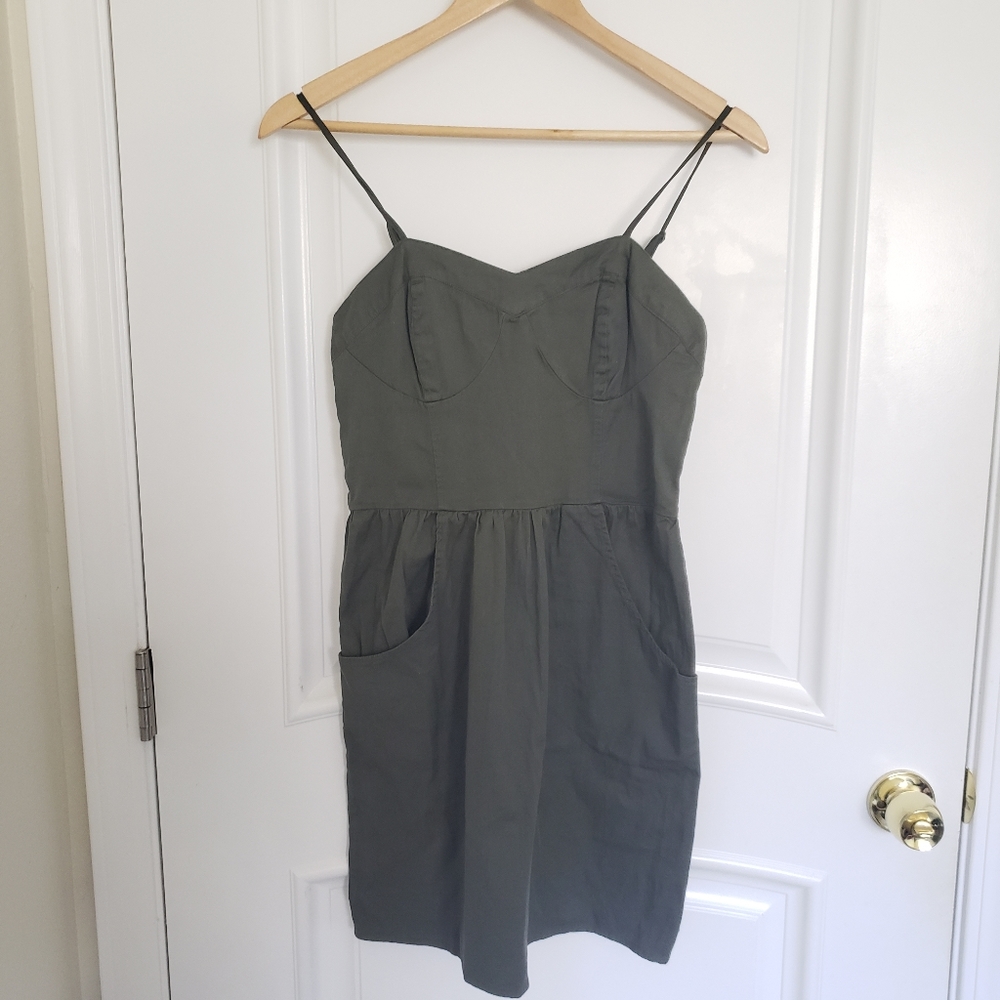 Mossimo Olive Green Bustier Style Cami Dre…